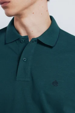 Springfield Polos-Polo piqué chique com gola canelada de corte regular verde