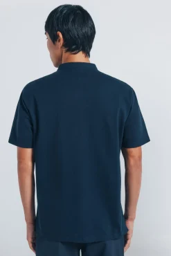 Springfield Polos-Polo piqué com gola mao regular fit azul