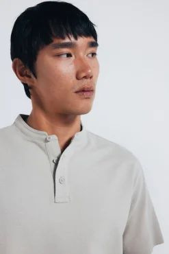 Springfield Polos-Polo piqué com gola mao regular fit bege