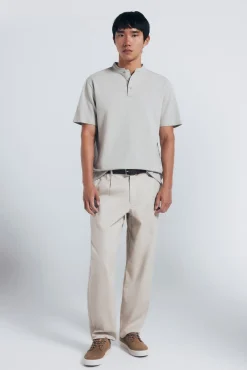 Springfield Polos-Polo piqué com gola mao regular fit bege