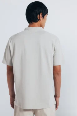 Springfield Polos-Polo piqué com gola mao regular fit bege