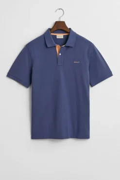 Gant Polos-Polo piqué contrastante Azul