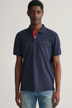 Gant Polos-Polo piqué contrastante Azul