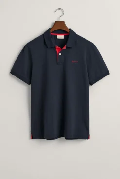 Gant Polos-Polo piqué contrastante Azul