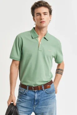 Gant Polos-Polo piqué contrastante Verde