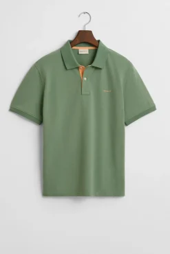 Gant Polos-Polo piqué contrastante Verde