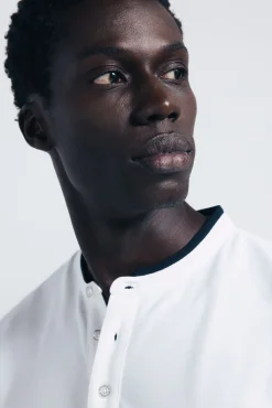 Springfield Polos-Polo piqué gola mao slim fit branco