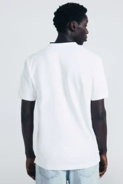 Springfield Polos-Polo piqué gola mao slim fit branco