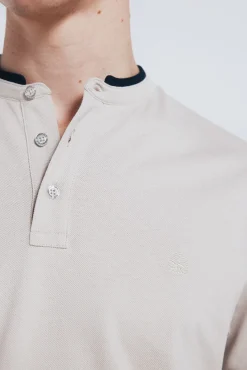 Springfield Polos-Polo piqué gola mao slim fit cru