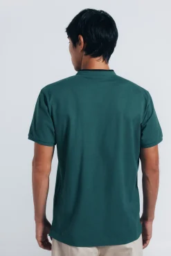 Springfield Polos-Polo piqué gola mao slim fit verde