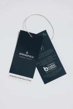 Springfield Polos-Polo piqué slim fit bege