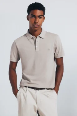 Springfield Polos-Polo piqué slim fit cru