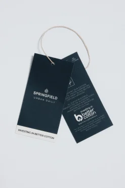 Springfield Polos-Polo piqué slim fit cru