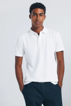 Springfield Polos-Polo piqué slim fit branco
