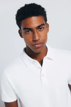Springfield Polos-Polo piqué slim fit branco