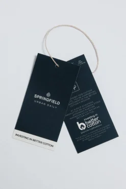 Springfield Polos-Polo piqué slim fit branco