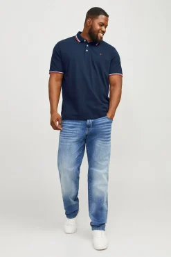 Jack & Jones PLUS Polos-Polo PLUS de regular fit azul
