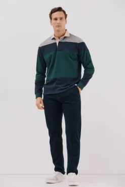 Cortefiel Polos-Polo rugby blocos Verde