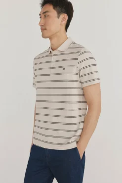 Pedro del Hierro Polos-Polo às riscas Beige