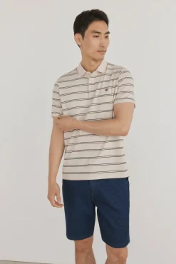 Pedro del Hierro Polos-Polo às riscas Beige