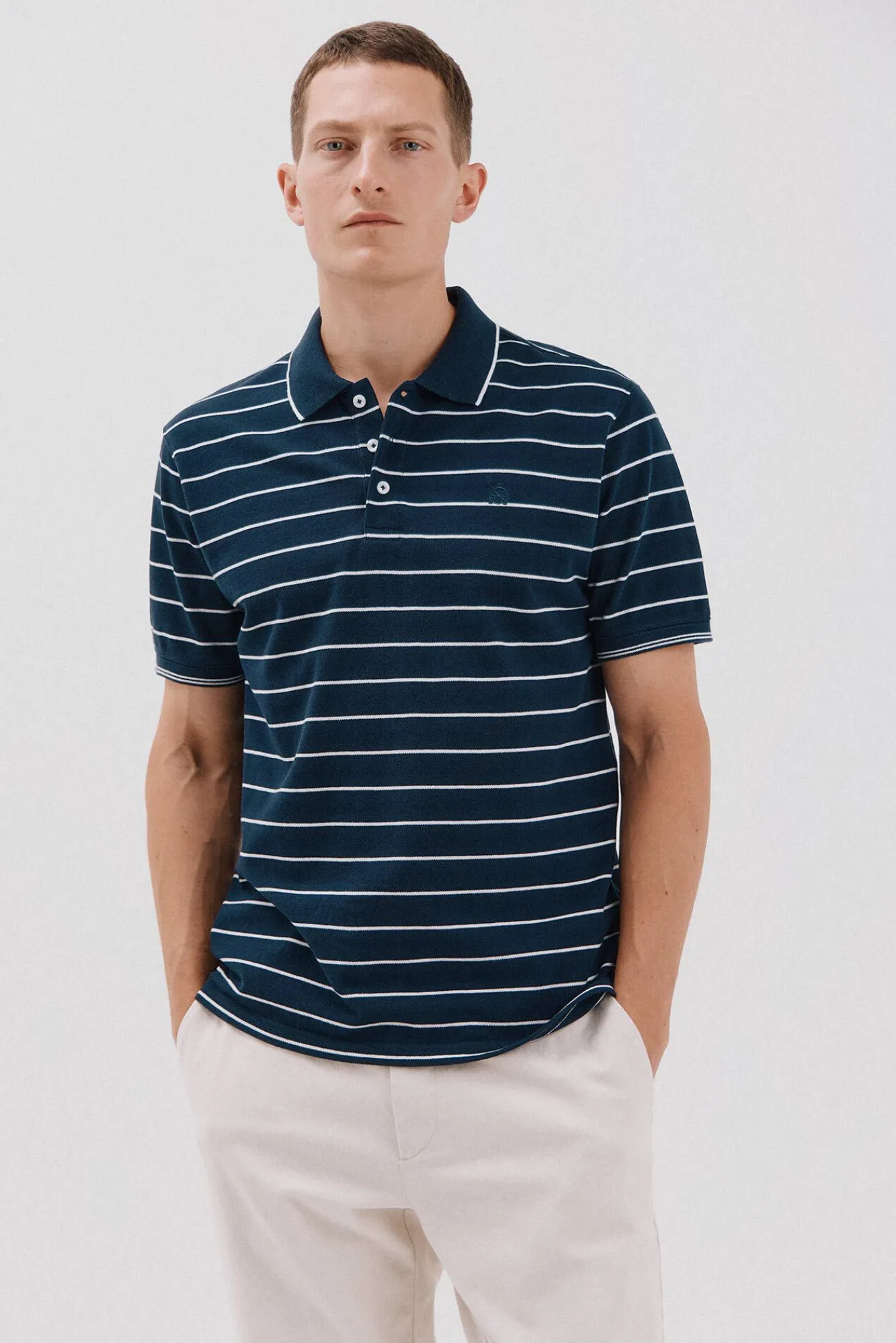 Cortefiel Polos-Polo às riscas Azul