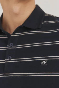 Pedro del Hierro Polos-Polo às riscas Azul