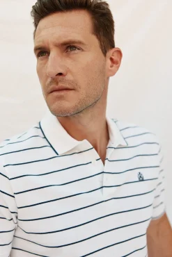 Cortefiel Polos-Polo às riscas Branco