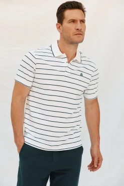 Cortefiel Polos-Polo às riscas Branco