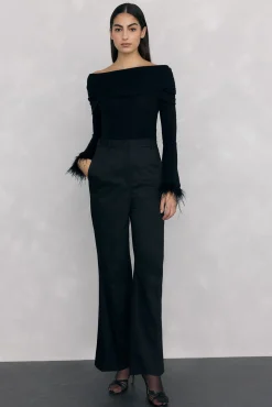 Pedro del Hierro Camisolas-Punho de jersey de penas Preto