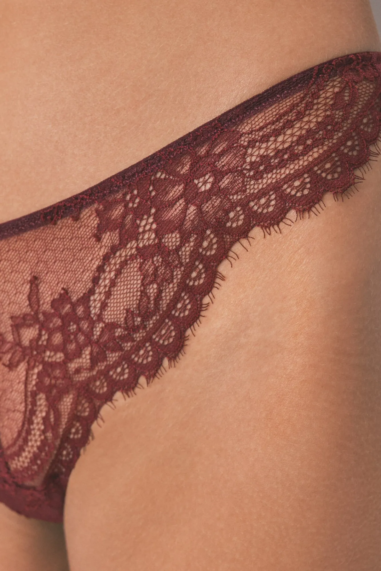 Women'secret Roupa Interior-Renda de renda em tule tanga vermelho