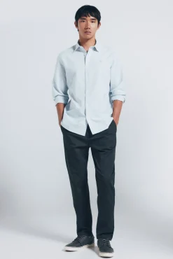 Springfield Camisas-Riscas Oxford listrada verde