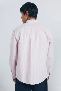 Springfield Camisas-Riscas Oxford listrada vermelho