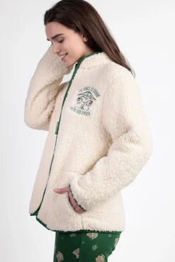 Admas Roupões-Robe curta borrego baby Yoda Mandalorian mulher bege