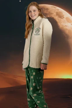 Admas Roupões-Robe curta borrego baby Yoda Mandalorian mulher bege