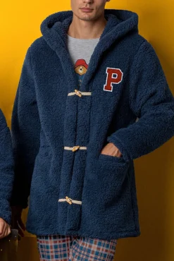 Admas Pijamas-Robe curta borrego Paddington para homem azul