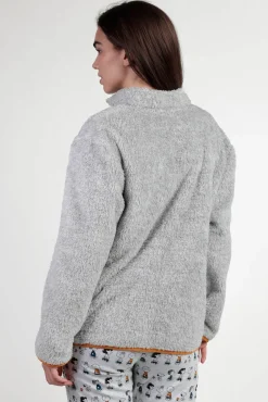 Admas Roupões-Robe curta borrego Snoopy&Friends para mulher cinzento