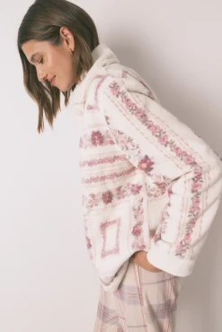 Women'secret Roupões-Robe curto de polar rosa