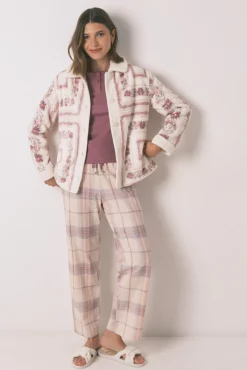 Women'secret Roupões-Robe curto de polar rosa