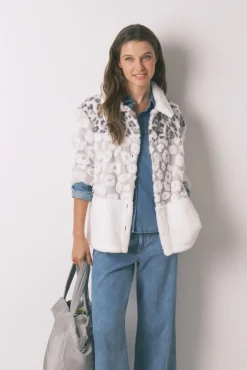 Women'secret Roupões-Robe curto tricolor animal print em borrego bege