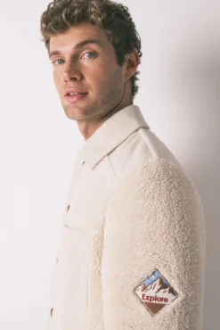 Women'secret Pijamas-Robe de borrego de meia bege