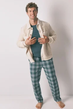 Women'secret Pijamas-Robe de borrego de meia bege