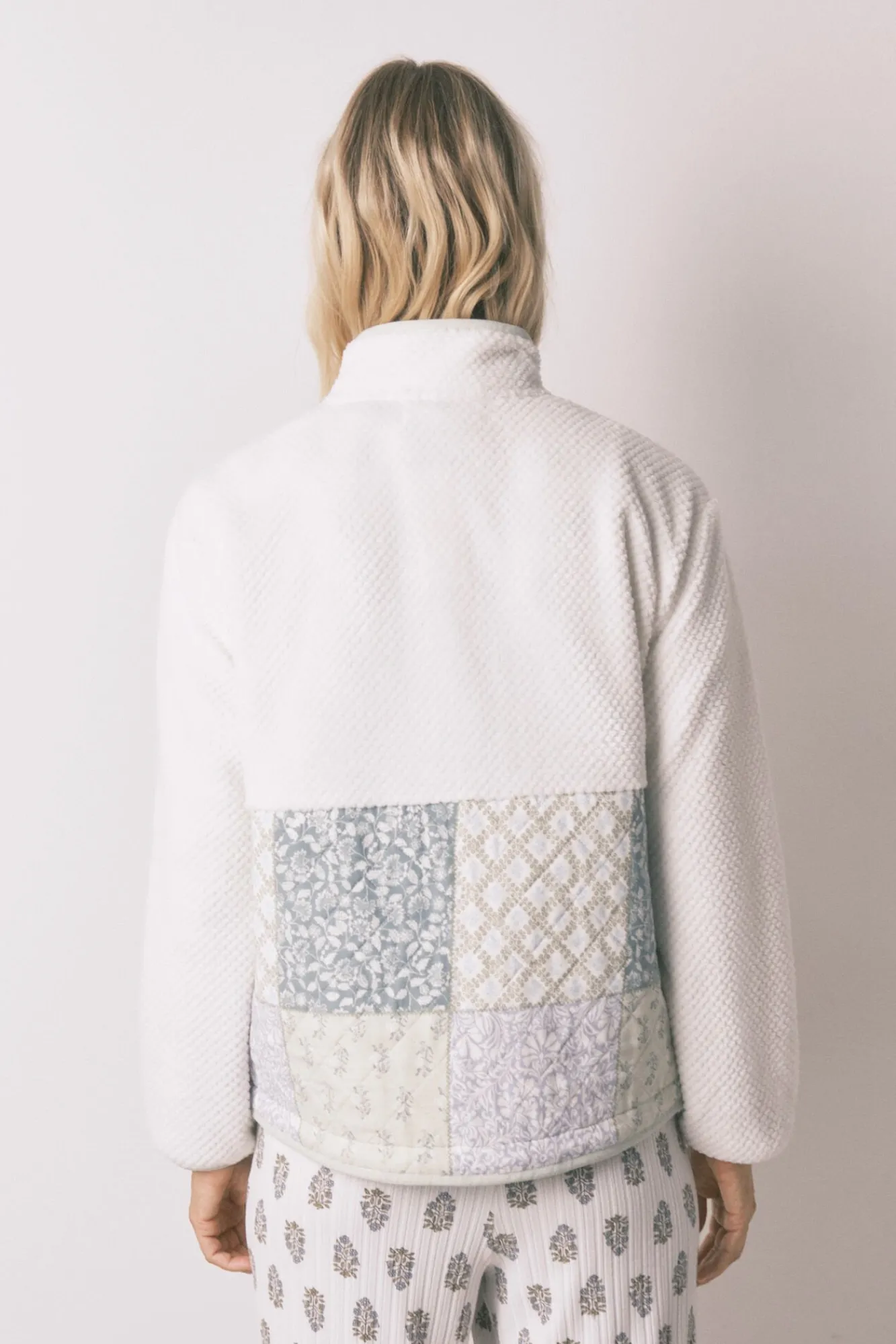 Women'secret Roupões-Robe de pelo com patchwork bege