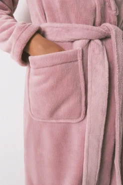 Women'secret Roupões-Robe midi de lã polar rosa