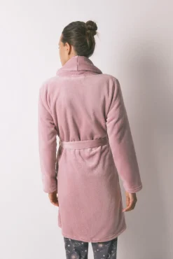 Women'secret Roupões-Robe midi de lã polar rosa