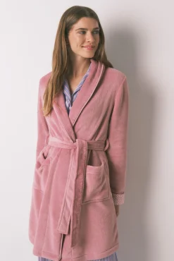Women'secret Roupões-Robe midi de polar rosa