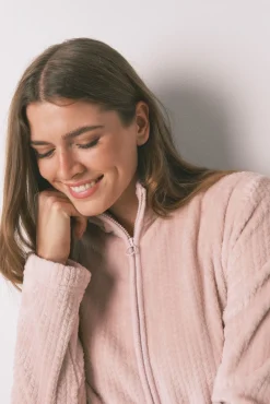 Women'secret Roupões-Robe midi polar rosa