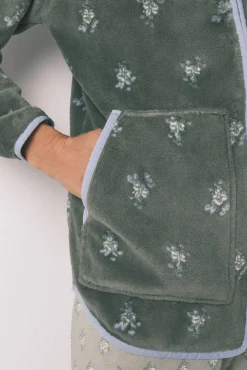 Women'secret Roupões-Robe polar com estampa floral verde