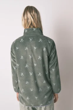 Women'secret Roupões-Robe polar com estampa floral verde