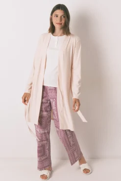 Women'secret Roupões-Robe robe canelado rosa