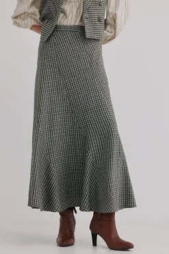 Hoss Intropia Saias-Romilda. Saia xadrez Azul